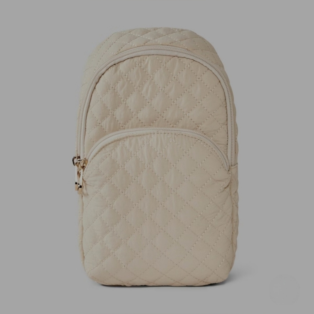 Universal Thread Tan Quilted Sling Crossbody Bag … - image 3